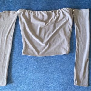 Lilac long sleeved crop top